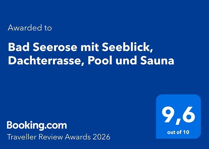 Bad Seerose Mit Seeblick, Dachterrasse, Pool Und Sauna Apartament *